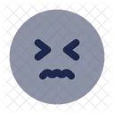 Verwirrter Kreis Gesicht Emoji Icon