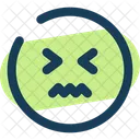 Verwirrter Kreis Gesicht Emoji Icon