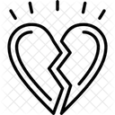 Verletztes Herz Herzschmerz Traurigkeit Symbol