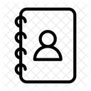 Verzeichnis Kontaktbuch Bibliothek Symbol