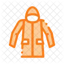 Impermeable Materiel Veste Icône