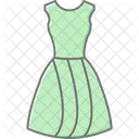 Vestido De Novia Icono Lineal Color Icono