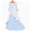Vestidos de noiva azul e branco  Ícone