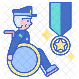 Veteran In Wheelchair  Icon