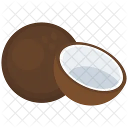 Vetor de fruta de coco  Ícone