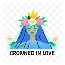 Veu De Noiva Floral Chapeu Ícone