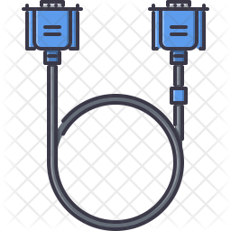 Vga cable Icon of Colored Outline style - Available in SVG, PNG, EPS ...