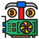 Bitcoin Cryptocurrency Vga Card Icon