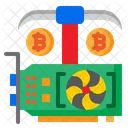 Bitcoin Cryptocurrency Vga Card Icon