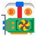 Bitcoin Kryptowahrung VGA Karte Symbol