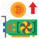 Bitcoin Kryptowahrung VGA Karte Symbol