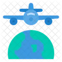 Aviao Mundo Voo Icon