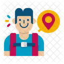 Viajante masculino  Ícone