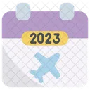 Viajes 2023 Calendario Icono