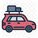 Viaje Por Carretera Coche Vehiculo Icono