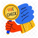 Vibe Check Placard Typography Icon