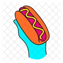 Vibrant Hot Dog Illustration Hot Dog Sausage Icon