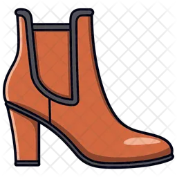 Vibrant Orange Ankle Boots  Icon
