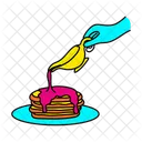 Vibrant Pancake Illustration Pancake Sweet Icon