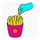 Vibrant Potato Fries Illustration Potato Fries Food Icon