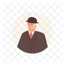 Victorian Man Hat Icon
