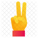 V Peace Fingers Icon