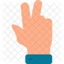 Victory Fingers Gesture Icon