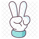Victory Gesture Peace Symbol Hand Gesture Icon