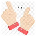 Victory Gesture Gloves Icon