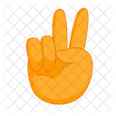 Victory Hand Hand Gesture Finger Gesture Icône