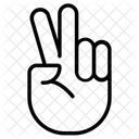 Victory Gesture Fingers Icon