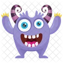 Alien Purple Cartoon Icon