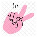 Victory Sign Peace Sign Peace Gesture Icon
