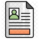 Cv Curriculum Vitae Documento Icono