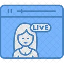 Streaming Live Video Icon