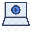 Laptop Notebook Play Icon
