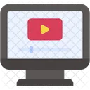 Video Screen Streaming Icon