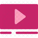 Multimedia Flat Video Button Icon