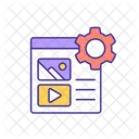 Video and image website content  Icon