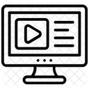 Aprendizagem De Video Streaming De Video Media Player Ícone