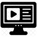 Aprendizagem De Video Streaming De Video Media Player Ícone