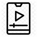 Aprendizagem Por Video Video On Line Smartphone Ícone