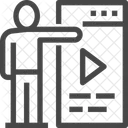Aprendizaje por vídeo  Icono