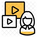 Aprendizaje por vídeo  Icono