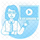 Palestra Em Video E Learning Videoaula Icon