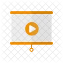 Apresentacao De Video Educacao Estudo Ícone