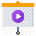 Apresentacao De Video Representacao Grafica Apresentacao De Midia Ícone