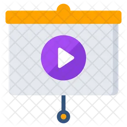 Apresentação de vídeo  Ícone