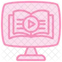 Video Aulas Duotone Line Icone Icon