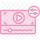 Video Edition Duotone Liniensymbol Icon